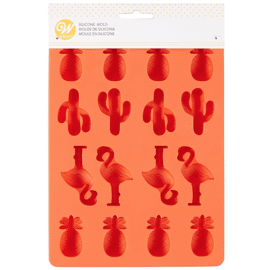 silicone candy mold - pineapple/cacti/flamingo